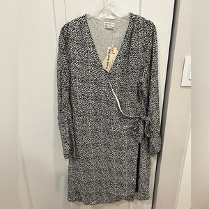 Frank & Oak Patterned Wrap Dress